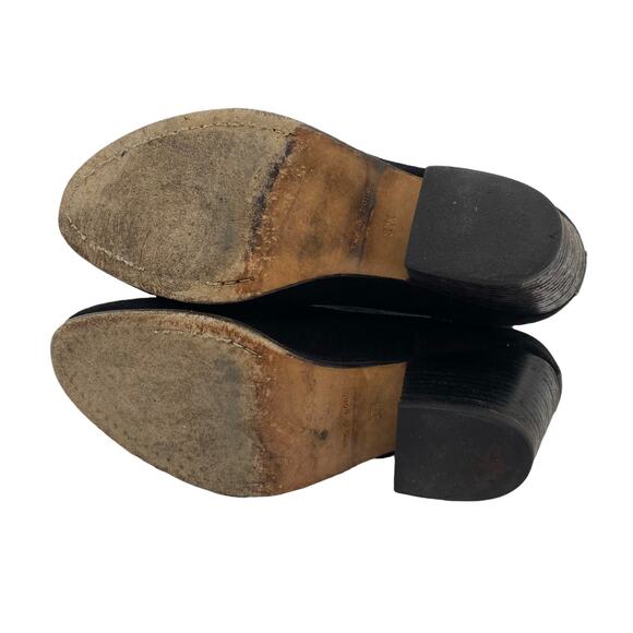 Rag & Bone New York Black Suede Chelsea Boot 37.5 (US 7.5) EUC Block Heel - Picture 6 of 7